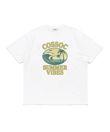 サマー バイブ グラフィック Tシャツ (ホワイト)