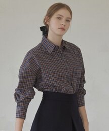 Emblem Logo Check Shirt - Blue