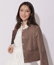 Apuweiser-riche | スエードノーカラージャケット(その他アウター)