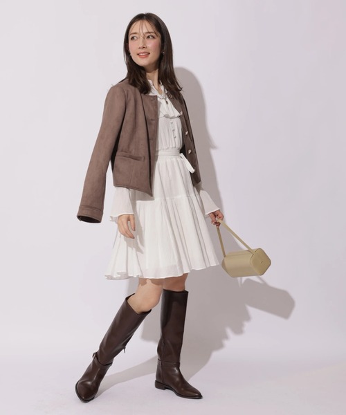 Apuweiser-riche（アプワイザーリッシェ）の「スエードノーカラージャケット（その他アウター・レディース・モカ・2/1）」の2枚目の写真