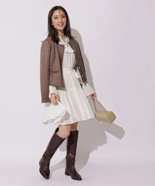 Apuweiser-riche（アプワイザーリッシェ）の「スエードノーカラージャケット（その他アウター・レディース・モカ・2/1）」の7枚目の写真