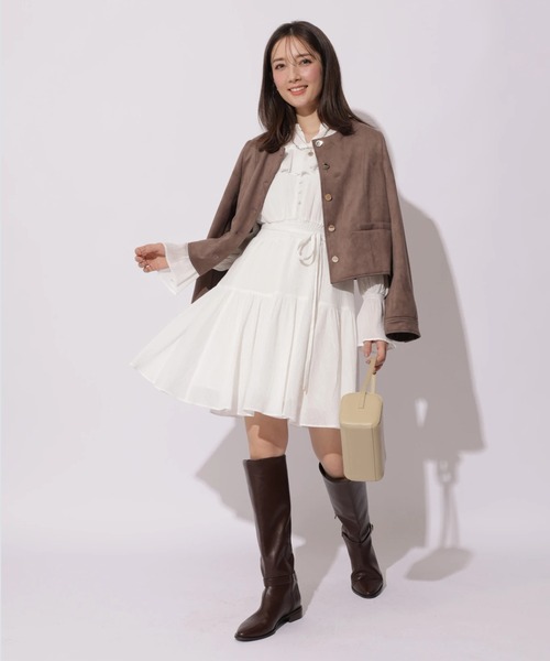 Apuweiser-riche（アプワイザーリッシェ）の「スエードノーカラージャケット（その他アウター・レディース・モカ・2/1）」の9枚目の写真