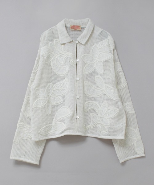 RNA-N（アールエヌエーエヌ）の「J2174 ボタニカル刺繍メッシュジャケット（その他アウター・レディース・ブラック/オフホワイト・FREE）」の8枚目の写真