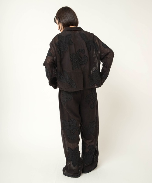 RNA-N（アールエヌエーエヌ）の「J2174 ボタニカル刺繍メッシュジャケット（その他アウター・レディース・ブラック/オフホワイト・FREE）」の21枚目の写真