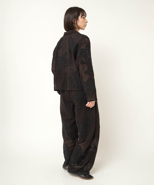 RNA-N（アールエヌエーエヌ）の「J2174 ボタニカル刺繍メッシュジャケット（その他アウター・レディース・ブラック/オフホワイト・FREE）」の20枚目の写真