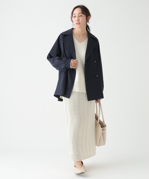 Elura（エルーラ）の「撥水ショートトレンチ/654101（トレンチコート・レディース・ベージュ/ネイビー・FREE）」の8枚目の写真