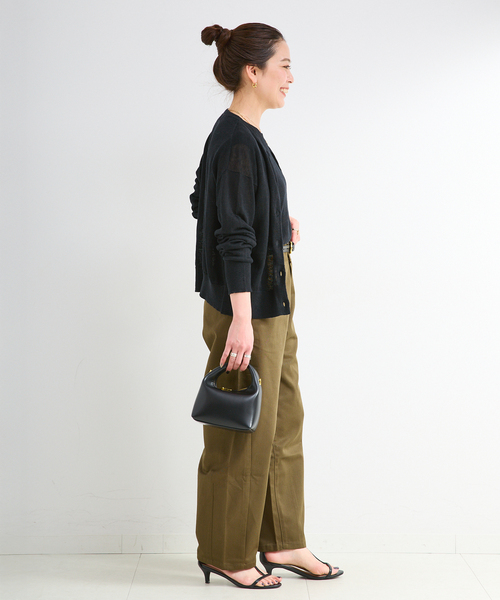 B.C STOCK(ベーセーストック)の「手洗い可 / FRENCH ICY LINEN アンサンブル(アンサンブル・レディース・ブラック/ベージュ/ホワイト・FREE)」の5枚目の写真