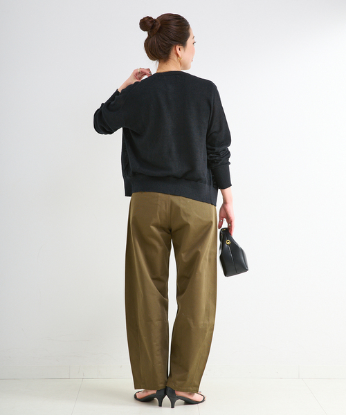 B.C STOCK(ベーセーストック)の「手洗い可 / FRENCH ICY LINEN アンサンブル(アンサンブル・レディース・ブラック/ベージュ/ホワイト・FREE)」の6枚目の写真