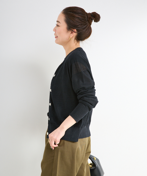 B.C STOCK(ベーセーストック)の「手洗い可 / FRENCH ICY LINEN アンサンブル(アンサンブル・レディース・ブラック/ベージュ/ホワイト・FREE)」の8枚目の写真
