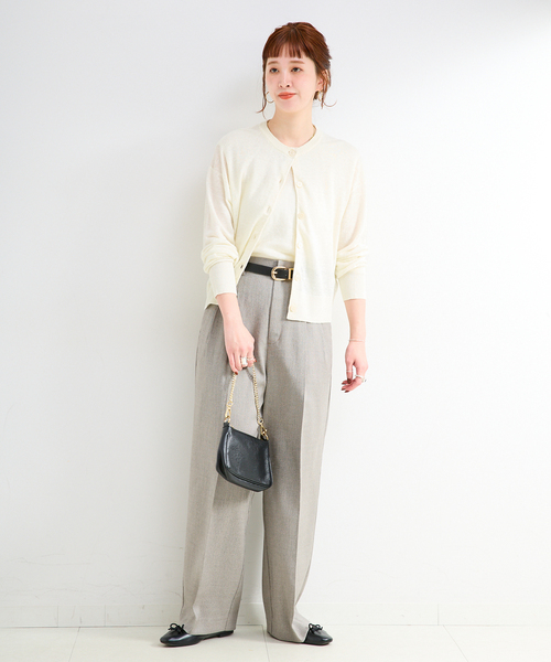 B.C STOCK(ベーセーストック)の「手洗い可 / FRENCH ICY LINEN アンサンブル(アンサンブル・レディース・ブラック/ベージュ/ホワイト・FREE)」の16枚目の写真