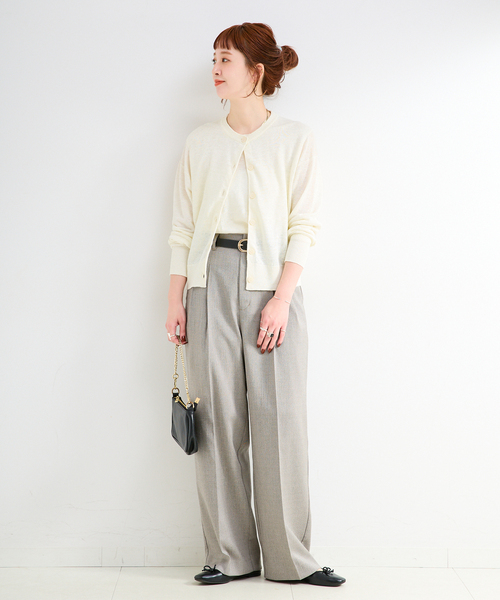 B.C STOCK(ベーセーストック)の「手洗い可 / FRENCH ICY LINEN アンサンブル(アンサンブル・レディース・ブラック/ベージュ/ホワイト・FREE)」の17枚目の写真