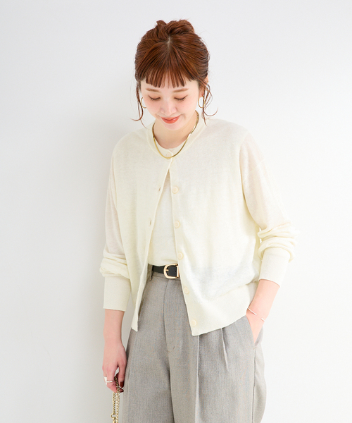 B.C STOCK(ベーセーストック)の「手洗い可 / FRENCH ICY LINEN アンサンブル(アンサンブル・レディース・ブラック/ベージュ/ホワイト・FREE)」の21枚目の写真