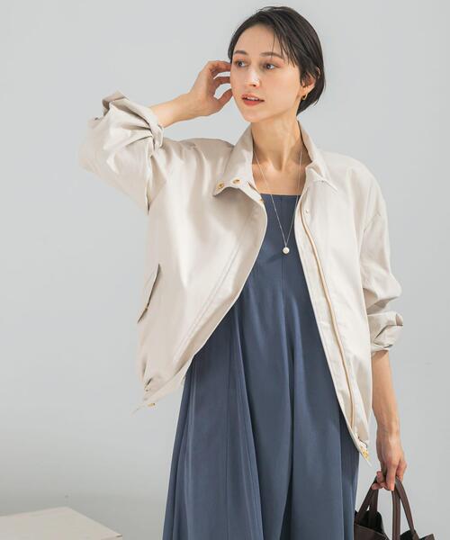 URBAN RESEARCH ROSSO WOMEN(アーバンリサーチ ロッソ)の「撥水スタンドカラーミドルコート(その他アウター・レディース・ライトベージュ/ネイビー・FREE)」の13枚目の写真