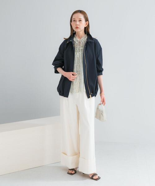 URBAN RESEARCH ROSSO WOMEN(アーバンリサーチ ロッソ)の「撥水スタンドカラーミドルコート(その他アウター・レディース・ライトベージュ/ネイビー・FREE)」の19枚目の写真