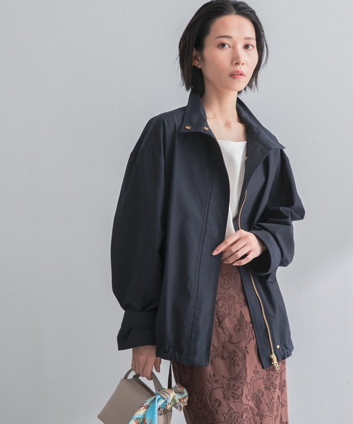 URBAN RESEARCH ROSSO WOMEN（アーバンリサーチ　ロッソ）の「撥水スタンドカラーミドルコート（その他アウター・レディース・ライトベージュ/ネイビー・FREE）」の8枚目の写真