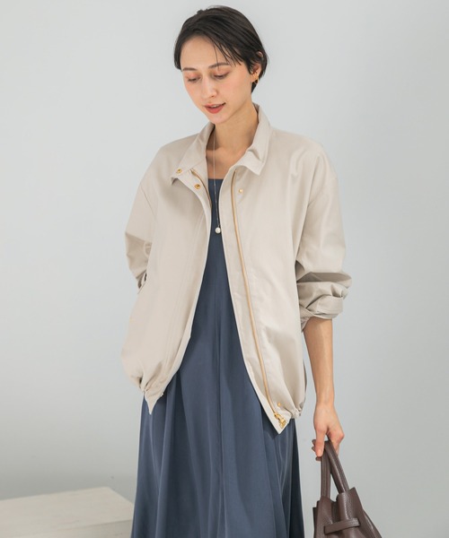 URBAN RESEARCH ROSSO WOMEN（アーバンリサーチ　ロッソ）の「撥水スタンドカラーミドルコート（その他アウター・レディース・ライトベージュ/ネイビー・FREE）」の12枚目の写真