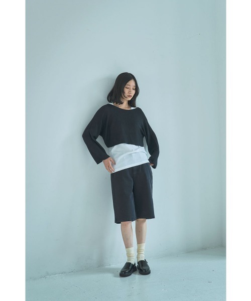 marjour(マージュール)の「SHORT LENGTH RELAX KNIT PULLOVER(ニット/セーター・レディース・ベージュ/ブラック・M)」の14枚目の写真