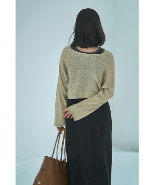 marjour(マージュール)の「SHORT LENGTH RELAX KNIT PULLOVER(ニット/セーター・レディース・ベージュ/ブラック・M)」の18枚目の写真