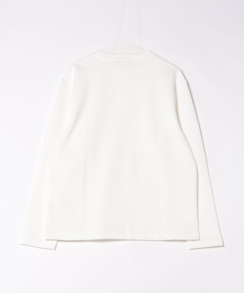 TAKA-Q(タカキュー)の「【ストレッチ イージーケア】タカキュー ジオメトリック ジャガード クルーネック 長袖 Tシャツ(Tシャツ/カットソー・メンズ・ホワイト/ブラック・MEDIUM/LARGE/X-LARGE)」の3枚目の写真