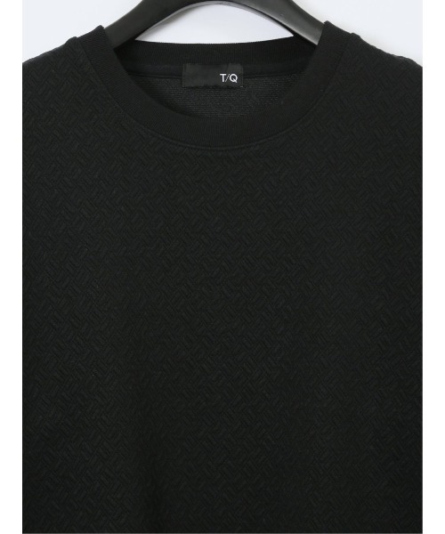 TAKA-Q(タカキュー)の「【ストレッチ イージーケア】タカキュー ジオメトリック ジャガード クルーネック 長袖 Tシャツ(Tシャツ/カットソー・メンズ・ホワイト/ブラック・MEDIUM/LARGE/X-LARGE)」の22枚目の写真