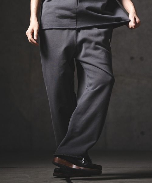GLIMCLAP(グリムクラップ)の「mp14553-Printed Design Sweat Pants スウェットトラックパンツ(201-018-gls-cg)(スウェットパンツ・メンズ・オフホワイト/ミックスグレー/ブラック/チャコール・L/M/S)」の1枚目の写真