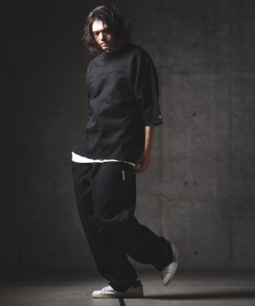 GLIMCLAP(グリムクラップ)の「mp14553-Printed Design Sweat Pants スウェットトラックパンツ(201-018-gls-cg)(スウェットパンツ・メンズ・オフホワイト/ミックスグレー/ブラック/チャコール・L/M/S)」の8枚目の写真