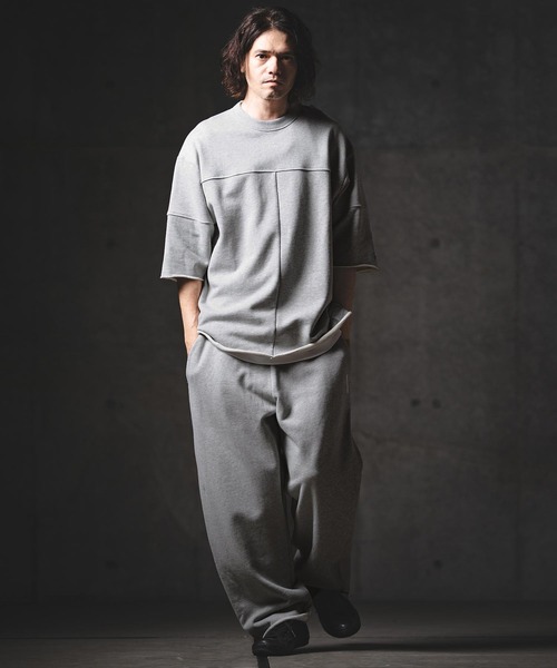 GLIMCLAP(グリムクラップ)の「mp14553-Printed Design Sweat Pants スウェットトラックパンツ(201-018-gls-cg)(スウェットパンツ・メンズ・オフホワイト/ミックスグレー/ブラック/チャコール・L/M/S)」の11枚目の写真