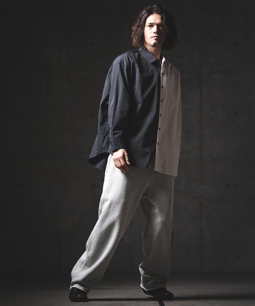 GLIMCLAP(グリムクラップ)の「mp14553-Printed Design Sweat Pants スウェットトラックパンツ(201-018-gls-cg)(スウェットパンツ・メンズ・オフホワイト/ミックスグレー/ブラック/チャコール・L/M/S)」の14枚目の写真