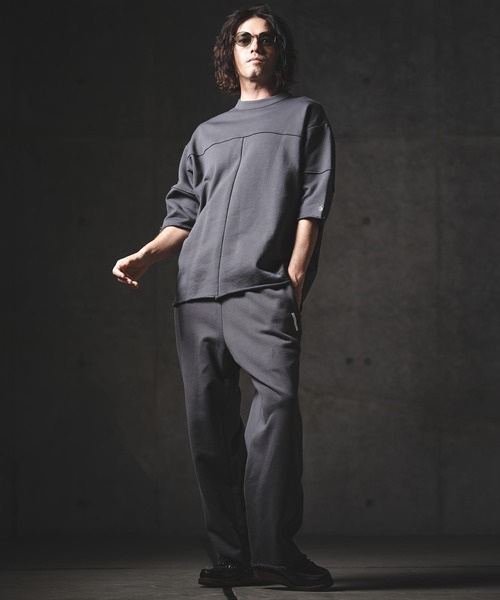 GLIMCLAP(グリムクラップ)の「mp14553-Printed Design Sweat Pants スウェットトラックパンツ(201-018-gls-cg)(スウェットパンツ・メンズ・オフホワイト/ミックスグレー/ブラック/チャコール・L/M/S)」の17枚目の写真
