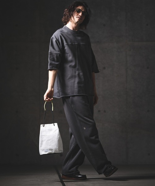 GLIMCLAP(グリムクラップ)の「mp14553-Printed Design Sweat Pants スウェットトラックパンツ(201-018-gls-cg)(スウェットパンツ・メンズ・オフホワイト/ミックスグレー/ブラック/チャコール・L/M/S)」の18枚目の写真