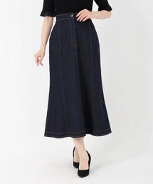 STRAWBERRY-FIELDS | アリコットストレッチ_デニムマーメイドスカート(デニムスカート)