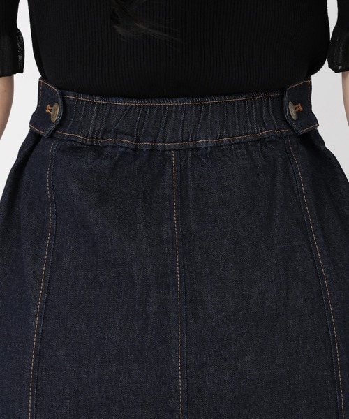 STRAWBERRY-FIELDS（ストロベリーフィールズ）の「アリコットストレッチ_デニムマーメイドスカート（デニムスカート・レディース・ワンウォッシュ/インディゴブルー・2/1）」の7枚目の写真