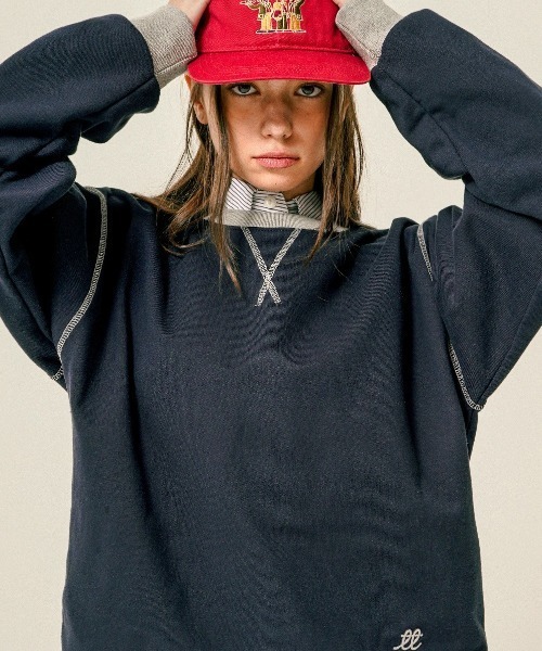 WV PROJECT(ダブリューブイプロジェクト)の「【TWN】TT New Base Sweatshirts/JYMT3606(スウェット・メンズ・ネイビー/グレー/ブラック/バーガンディー・3L/LL/L/M)」の3枚目の写真