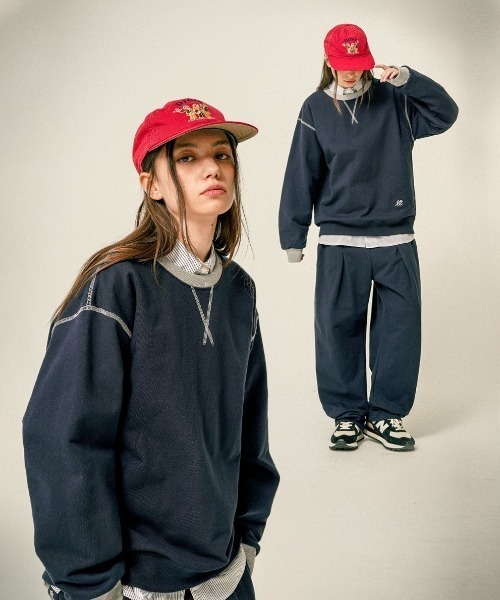 WV PROJECT(ダブリューブイプロジェクト)の「【TWN】TT New Base Sweatshirts/JYMT3606(スウェット・メンズ・ネイビー/グレー/ブラック/バーガンディー・3L/LL/L/M)」の7枚目の写真