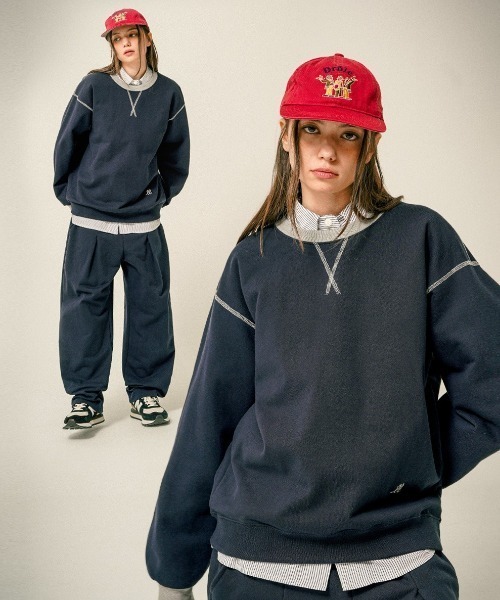 WV PROJECT(ダブリューブイプロジェクト)の「【TWN】TT New Base Sweatshirts/JYMT3606(スウェット・メンズ・ネイビー/グレー/ブラック/バーガンディー・3L/LL/L/M)」の8枚目の写真