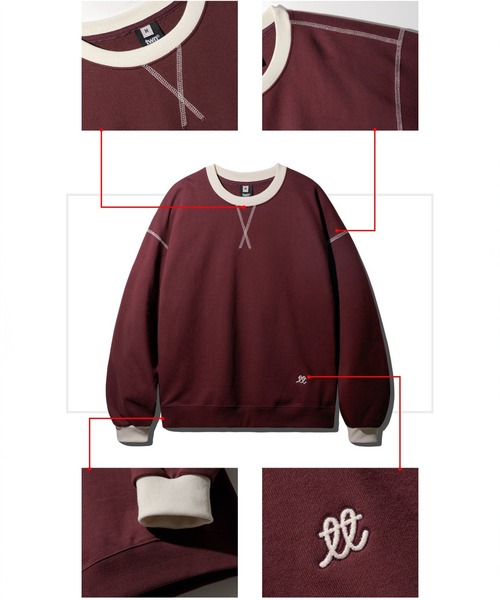 WV PROJECT(ダブリューブイプロジェクト)の「【TWN】TT New Base Sweatshirts/JYMT3606(スウェット・メンズ・ネイビー/グレー/ブラック/バーガンディー・3L/LL/L/M)」の15枚目の写真