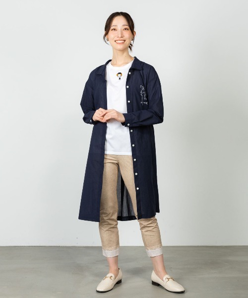 STUDIO PICONE(スタジオピッコーネ)の「スタンドカラーシャツワンピース(ワンピース・レディース・ネイビー/ブルー/ブラック・M/LL/L)」の18枚目の写真