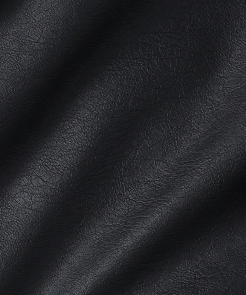 BACK NUMBER（バックナンバー）の「【BACK NUMBER】フェイクレザーカバーオール (シャツジャケット / レギュラーフィット / デイリーユース)（カバーオール・メンズ・ブラック・XL/S/M/L）」の9枚目の写真