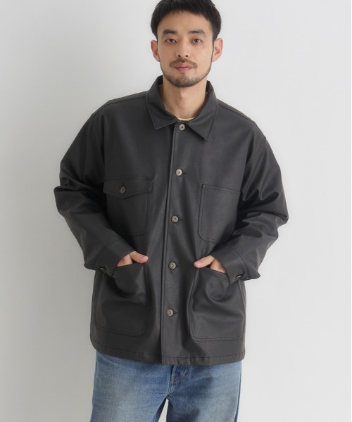 BACK NUMBER(バックナンバー)の「BACK NUMBER(バックナンバー)【メンズ】フェイクレザーカバーオール(ブルゾン・メンズ・ブラック・XL/S/M/L)」の21枚目の写真