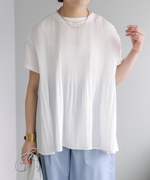 【Du noir/WEB限定】フロントプリーツTシャツ