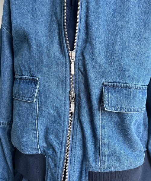 DouDou（ドゥドゥ）の「【WEB限定】異素材切替デニムブルゾン（その他アウター・レディース・ブルー・FREE）」の21枚目の写真