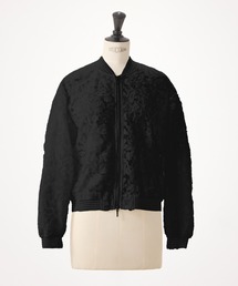 STRAWBERRY-FIELDS（ストロベリーフィールズ）の「ヴィオレッタ_チュールﾙ刺しゅうジップアップブルゾン（ブルゾン）」