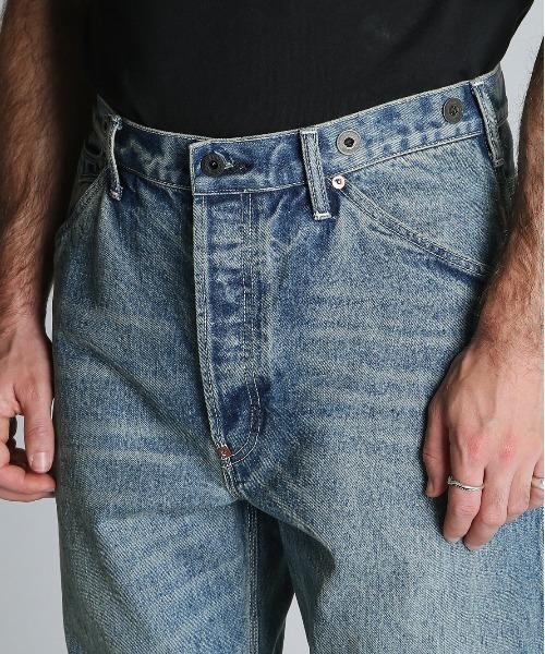 schott（ショット）の「Schott/ショット/LOT.926 FP WIDE DENIM PANTS USED/ファイアプルーフ ワイド デニムパンツ ユーズド（デニムパンツ・メンズ・ブルー系その他・30/32/34/36）」の6枚目の写真