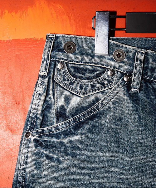 schott（ショット）の「Schott/ショット/LOT.926 FP WIDE DENIM PANTS USED/ファイアプルーフ ワイド デニムパンツ ユーズド（デニムパンツ・メンズ・ブルー系その他・30/32/34/36）」の2枚目の写真