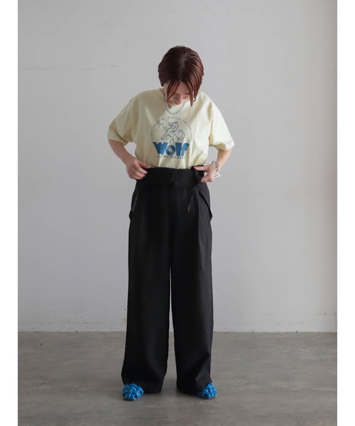 ウルフレコードプリント ワイドTEE | NOMBRE IMPAIR