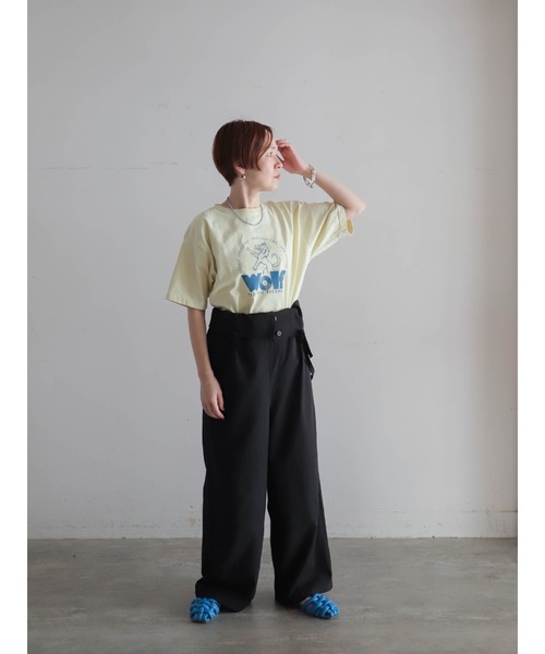 ウルフレコードプリント ワイドTEE | NOMBRE IMPAIR