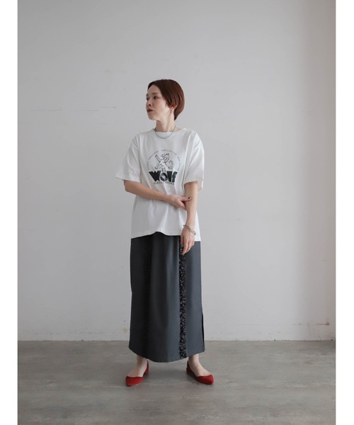 ウルフレコードプリント ワイドTEE | NOMBRE IMPAIR