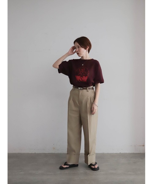 ウルフレコードプリント ワイドTEE | NOMBRE IMPAIR