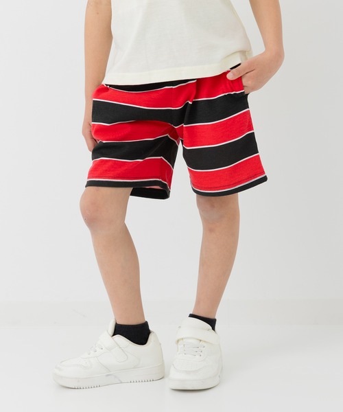Champion(チャンピオン)の「〈チャンピオン〉ボーダーハーフパンツ(その他パンツ・キッズ・イエロー/レッド/クリーム・80cm/90cm/100cm/110cm/120cm/130cm)」の3枚目の写真