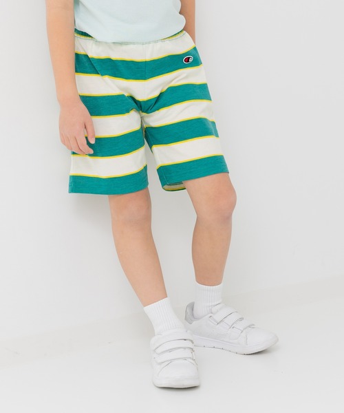 Champion(チャンピオン)の「〈チャンピオン〉ボーダーハーフパンツ(その他パンツ・キッズ・イエロー/レッド/クリーム・80cm/90cm/100cm/110cm/120cm/130cm)」の1枚目の写真